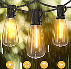 Ретро гірлянда вулична з лампочок 10 метрів 25 ламп retro lampa Вінтажна гірлянда теплого кольору, фото 7