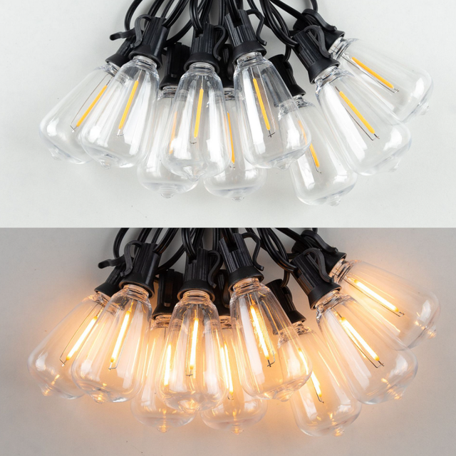 Ретро гірлянда з цоколем на 25 LED ламп, вулична Світлодіодна гірлянда ретро стиль 220В