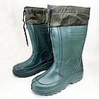 Чоботи чоловічі гумові утеплені високі з підв'язкою 43р 28,5см, чоботи зимовий утеплювач