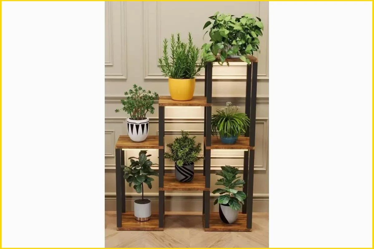 Етажерка для підлоги для книг квітів, Стелаж для дому зберігання речей металевий ST1, фото 1