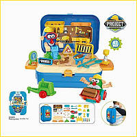 Ігровий набір для дітей 40 елементів тісто для ліплення машинки інструменти рюкзак ST1
