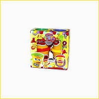 Тісто для ліплення 4 банки по 50 г дитяче ігрове тісто для творчості набір для дітей ліплення іграшка ST1