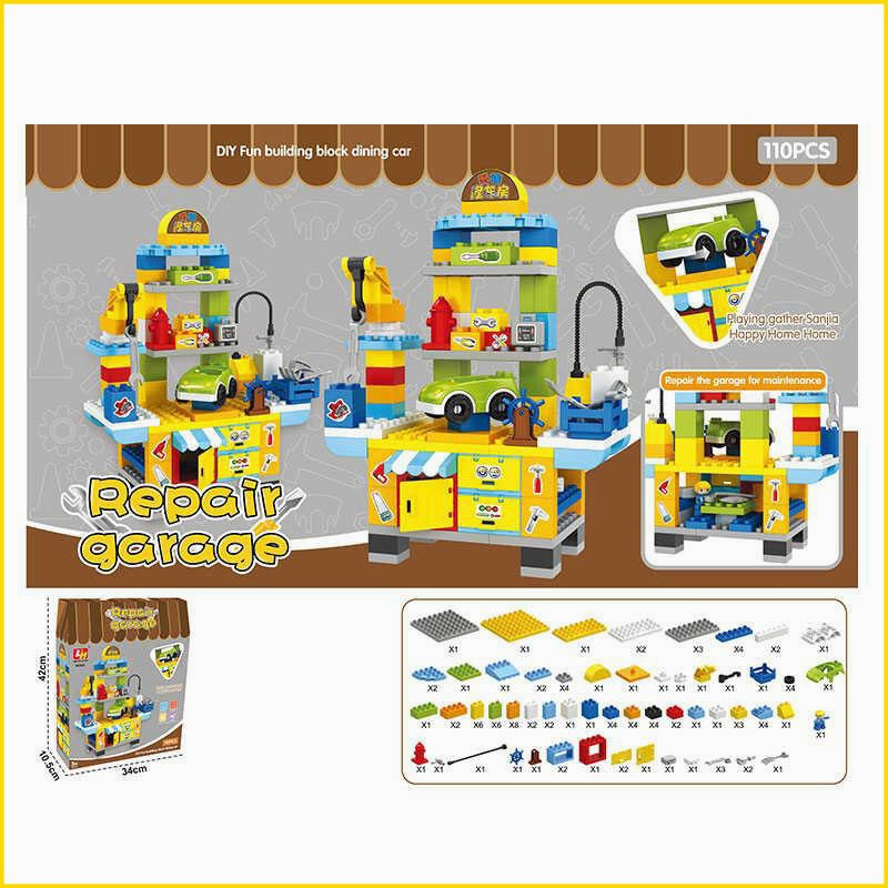 Конструктор для дітей 110 деталей фігурки людей пожежний гідрант основи для авто іграшка в коробці ST1, фото 1