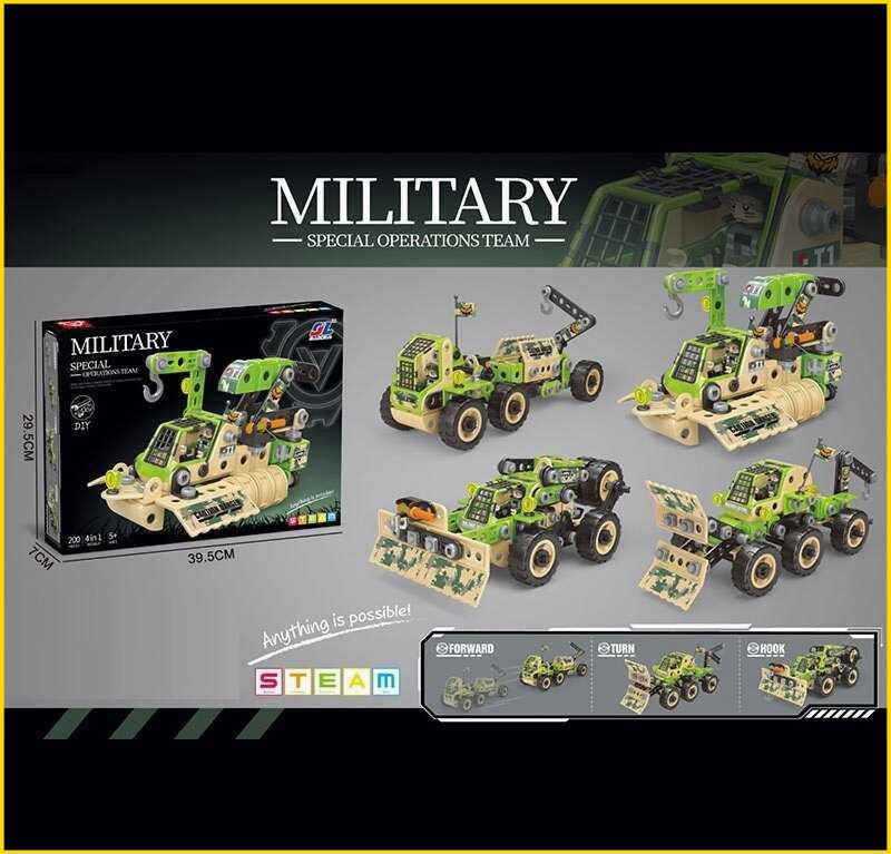 Конструктор для дітей 200 деталей гумові шини іграшковий набір в коробці для творчості ST1, фото 1