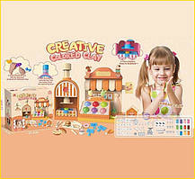 Тісто для ліплення 12 кольорів набір для творчості форми посуд наліпки дитяча іграшка в коробці ST1