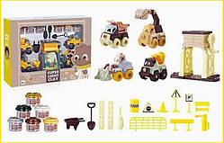 Тісто для ліплення 6 кольорів з аксесуарами для дітей іграшковий набір будівельний майданчик ST1