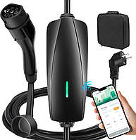 Зарядка для електромобіля Type 2 3.6 кВт, 6 м 8-16A керування Wi-Fi Bluetooth з відкладеним запуском, зарядна станція кабель Тип 2