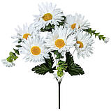 Штучні квіти букет ромашка біла гостра 7-ка, 42см, фото 2