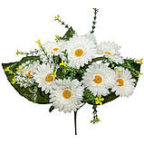 Штучні квіти букет ромашки білі 10-ка, 35см, фото 2