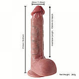 Фалоїмітатор на присоску ALFA Enrique (Liquid Silicone), фото 2