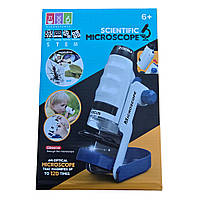 Дитячий мікроскоп Scientific microscope до 120х батарейках аксесуари світло (1220-1), фото 5