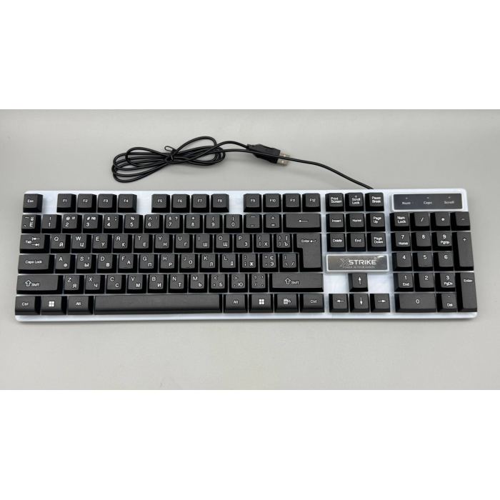Дротова клавіатура з підсвіткою XSTRIKE X-1080 RGB USB з підсвіткою, фото 1