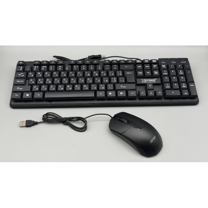 Дротова клавіатура + мишка XSTRIKE X-1012 USB OFFICE, фото 1