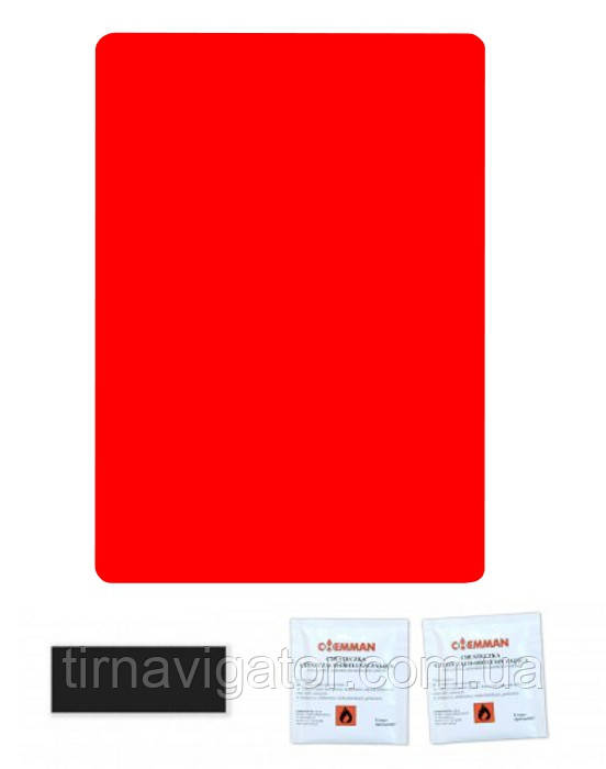 Плівка заклейки тентів червона 45-32см +серветки, фото 1