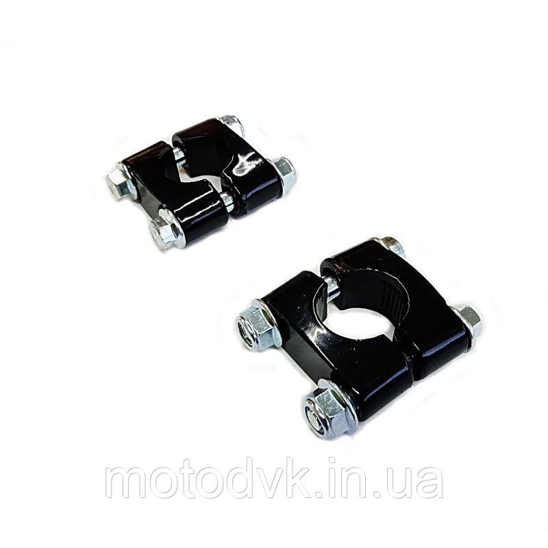 Кріплення керма 22 мм, чорне глянсове (к-т 2 штуки)