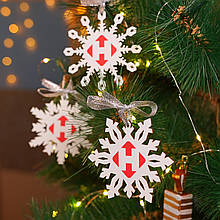 Сніжинки з логотипом на ялинку Корпоративні новорічні іграшки. Іграшки з лого. Брендовані подарунки колегам Подарунки клієнтам