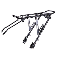 Багажник велосипедний алюмінієвий на верхні пір'я чорний KAIWEI KW-667-01