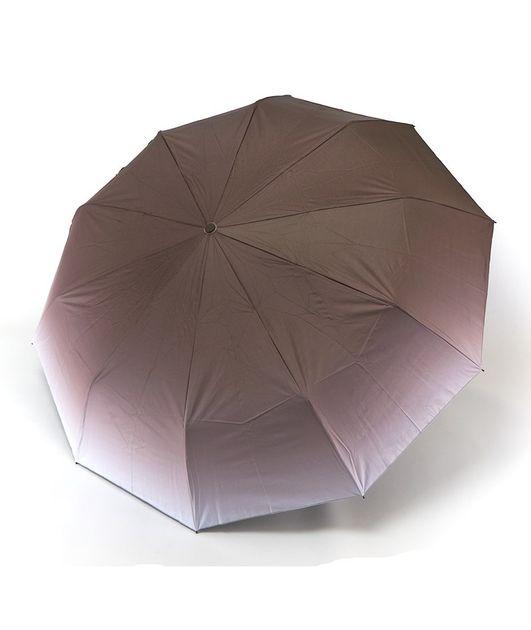 Парасолька Bellissimo №M634 жіночий автомат на 10 подвійних спиць Коричнева, фото 1