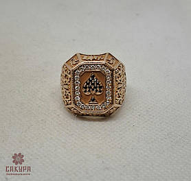 Золотий Перстень зі вставкою цирконій