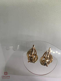 Золоті Сережки зі вставкою цирконій