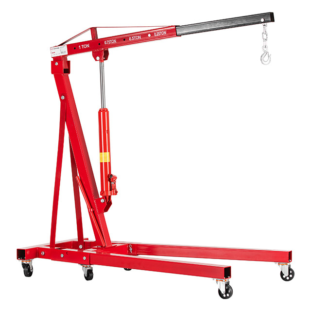 Кран-знімач двигуна гідравлічний підкатний 1 т INTERTOOL GT0807, фото 1