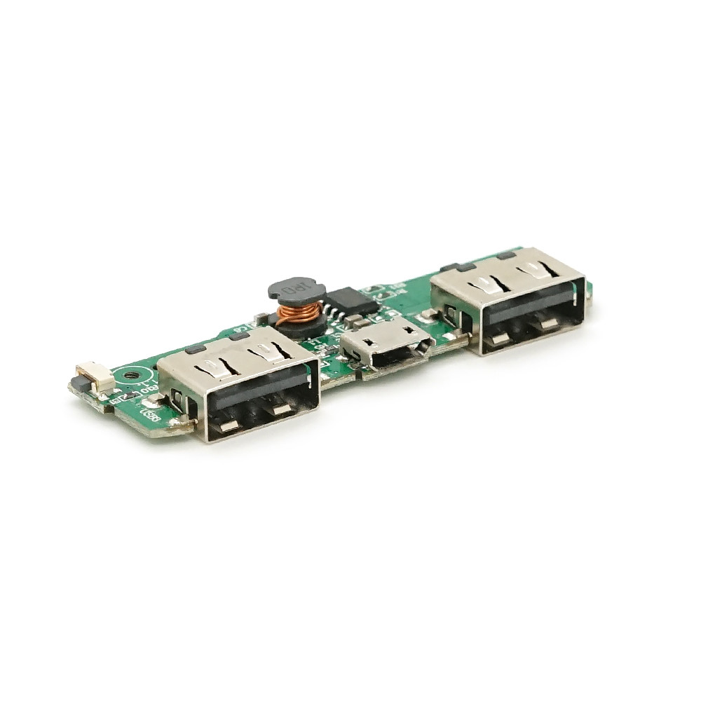 Плата для павербанка, 10000 mAh, Input: Micro-USB - 5V/2A, Out: 2xUSB-A - 5V/1A, 5V/2.1A, фото 1
