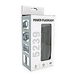 Ліхтар пошуковий BP-W5239 P360, 5 режимів, індикація заряду, підставка, живлення від акуму 18650, IP65, USB-кабель, 195х105х75мм,, фото 2