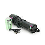 Ліхтар пошуковий BP-W503 LED PM60, 5 режимів, індикація заряду, живлення від 3*18650, IP65, USB кабель, 230х130х70 мм, 0,850 кг,, фото 3