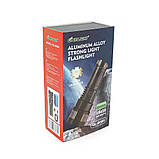 Ліхтар пошуковий BP-505 LED PM60, 4 режими, індикація заряду, живлення від 4*18650, IP65, USB-кабель, 260х140х85мм, 1,140 кг, Black,, фото 2