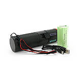 Ліхтар пошуковий BP-536 LED PM60, 3 режими, індикація заряду, живлення від 3*18650, IP65, USB-кабель, 210х120х50 мм, 0,515 кг, Black,, фото 3