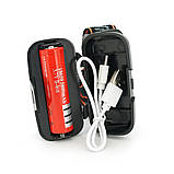 Налобний ліхтарик KX-213R, Cob, Red, 1режим, корпус: пластик, водостійкий, ip44, живлення АКБ 18650, Type-C кабель, BOX, фото 4