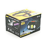 Налобний Ліхтарик KX-303, 3+3 різ., COB, корпус-пластик, водостійкий, 18650 акумулятор, USB кабель, BOX, фото 2