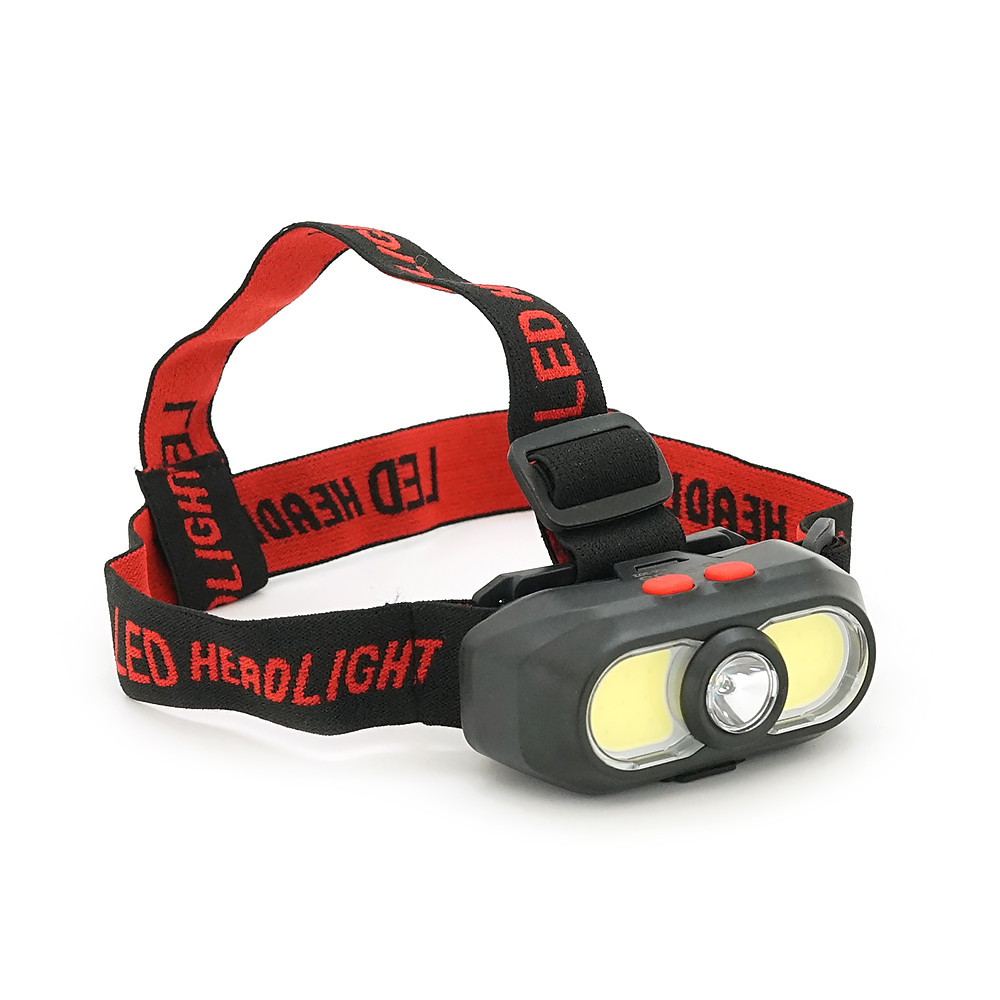 Налобний Ліхтарик KX-302, 3+3 різ., COB, корпус-пластик, водостійкий, 18650 акумулятор, USB кабель, BOX, фото 1