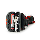 Налобний Ліхтарик KX-302, 3+3 різ., COB, корпус-пластик, водостійкий, 18650 акумулятор, USB кабель, BOX, фото 4