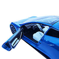 Машинка матал Tesla Roadster Тесла синя електро зарядка 1:24 звук світло 17*6,5*4,5см (RS-03612), фото 8