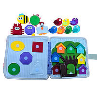 М'яка книжка-бізіборд Лев фетр пальчикові ігри сортер липучки 20*20*8 см (25005), фото 9