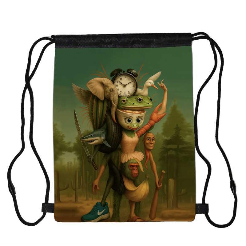 Сумка для взуття Брейнрот Тралалеро Тралала італійський мем (brainrot mem Traalalero Traalala 02), 410 х 300 мм, фото 1