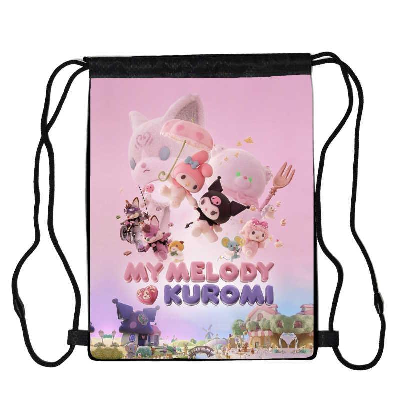 Сумка для взуття Куромі Хеллоу Кітті (kuromi hello kitty 03), 410 х 300 мм, фото 1