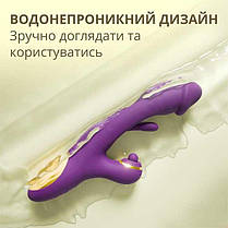 Вібратор точки G та постукуванням клітора 3в1 Pretty Love Finger Bunny 21 режим Червоний, фото 3