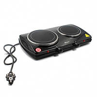 Настільна електроплита керамічна на 2 конфорки Domotec MS-5852 1800 Вт Готово до відправки