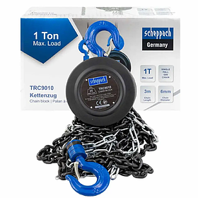Лебідка (таль) ланцюгова ручна 1т Scheppach SCH-TRC9010