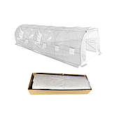 Всесезонная прозрачная пленка для теплицы BASS POLSKA 18 м² с рулонными окнами и москитками