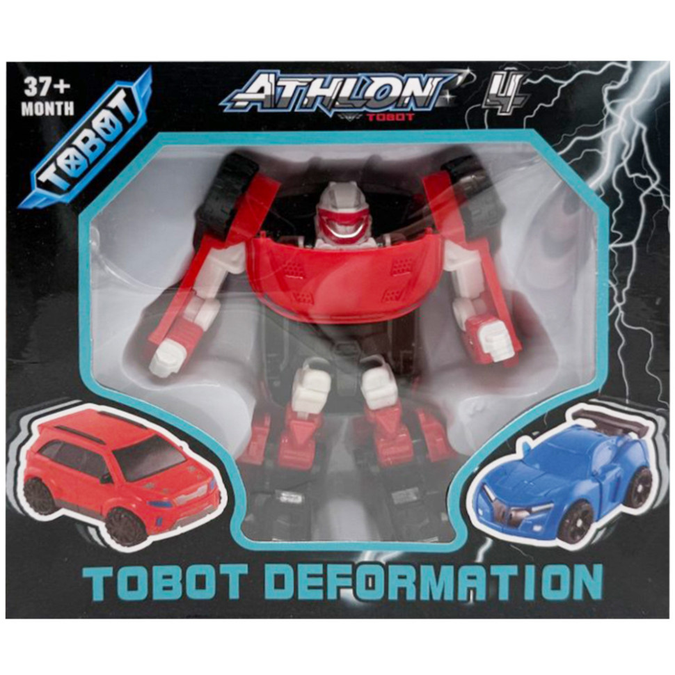 Машинка-трансформер "Tobot 2 в 1" 525-1 (Red-1) пластик, фото 1
