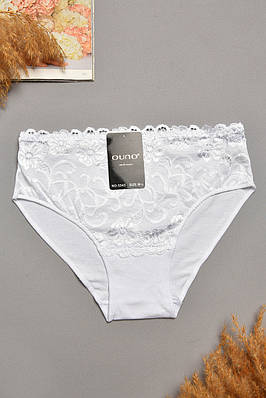 Труси жіночі білого кольору з гіпюровими вставками 207967T Безкоштовна доставка