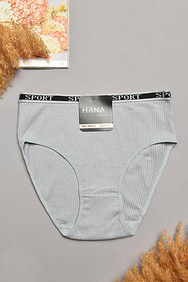 Труси жіночі напівбатальні у рубчик сірого кольору 207939T Безкоштовна доставка