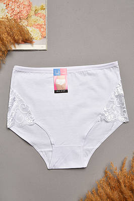 Труси жіночі напівбатальні білого кольору 207971T Безкоштовна доставка