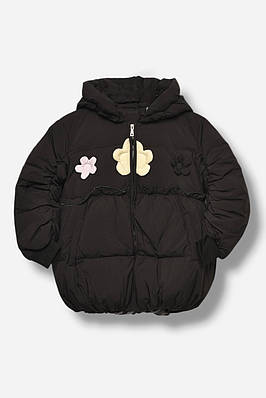Куртка дитяча для дівчинки демісезонна чорного кольору 207916T Безкоштовна доставка