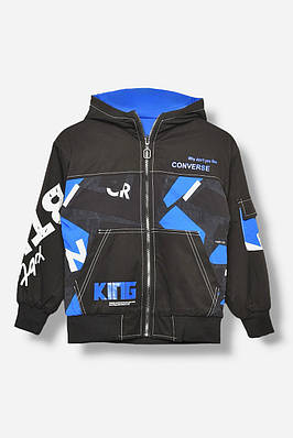 Куртка дитяча для хлопчика двостороння чорно-синього кольору 207927T Безкоштовна доставка