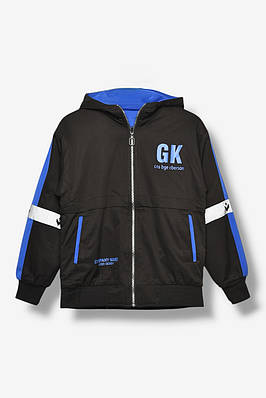 Куртка підліткова для хлопчика двостороння чорно-синього кольору. 207932T Безкоштовна доставка