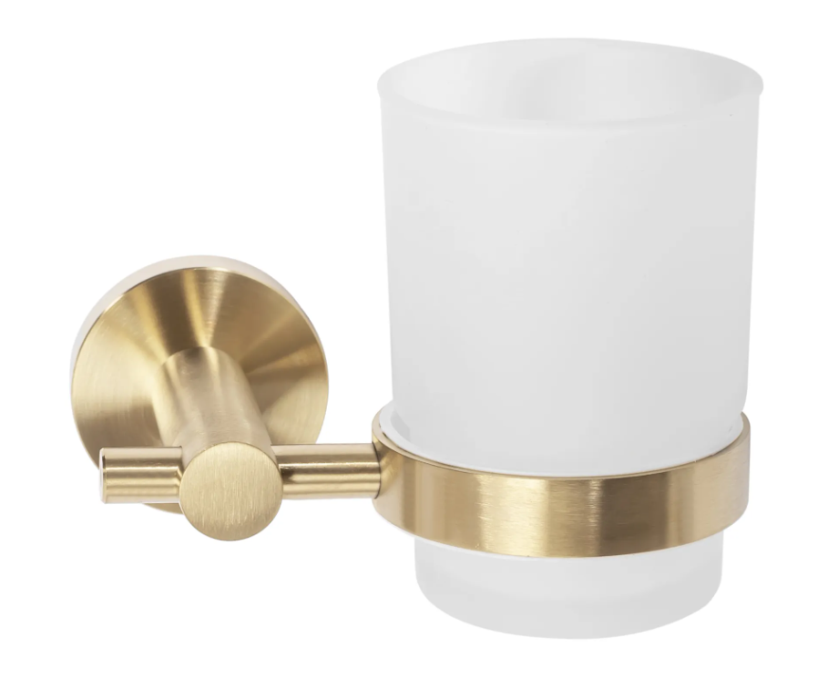 Склянка для зубних щіток REA 322233 BRUSHED GOLD *, фото 1